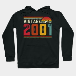 Vintage 2001 Birthday Gift Retro Style Hoodie